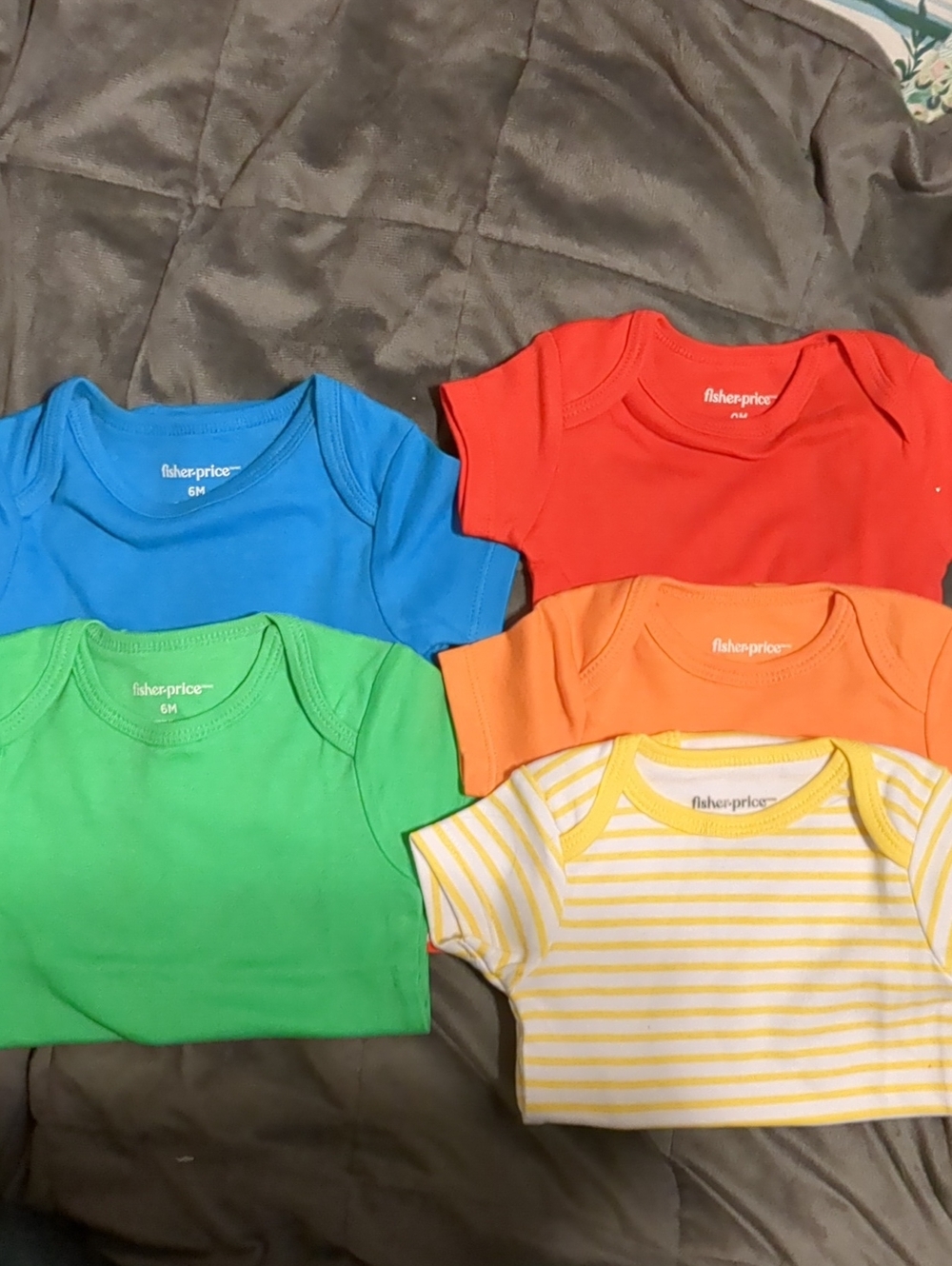 Fisher Price 5-Pack Onesies 0-6 Months